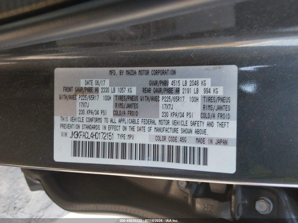 JM3KFACL4H0172151 2017 MAZDA CX-5 photo no. 9
