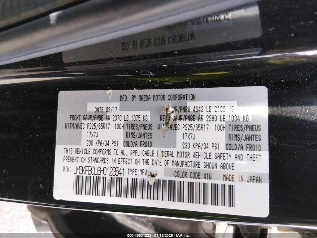JM3KFBCL6H0123541 2017 MAZDA CX-5 photo no. 9