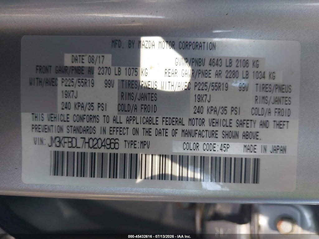 JM3KFBDL7H0204966 2017 MAZDA CX-5 photo no. 9