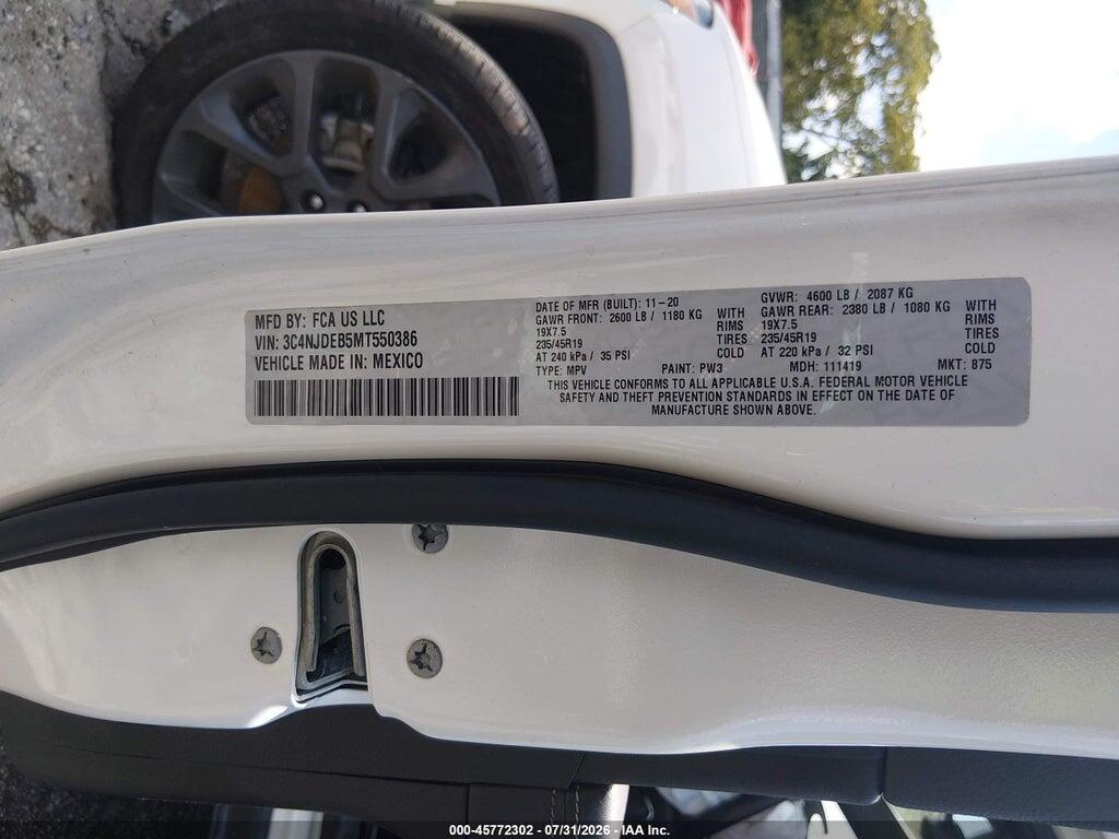 3C4NJDEB5MT550386 2021 JEEP COMPASS photo no. 9