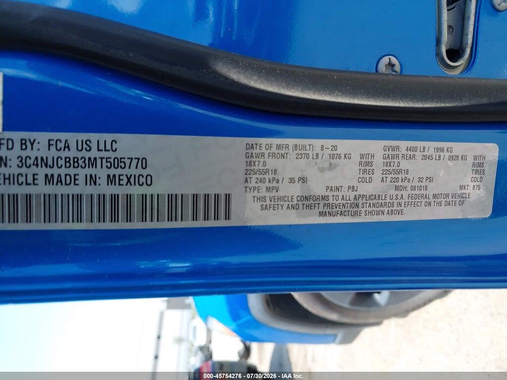 3C4NJCBB3MT505770 2021 JEEP COMPASS photo no. 9