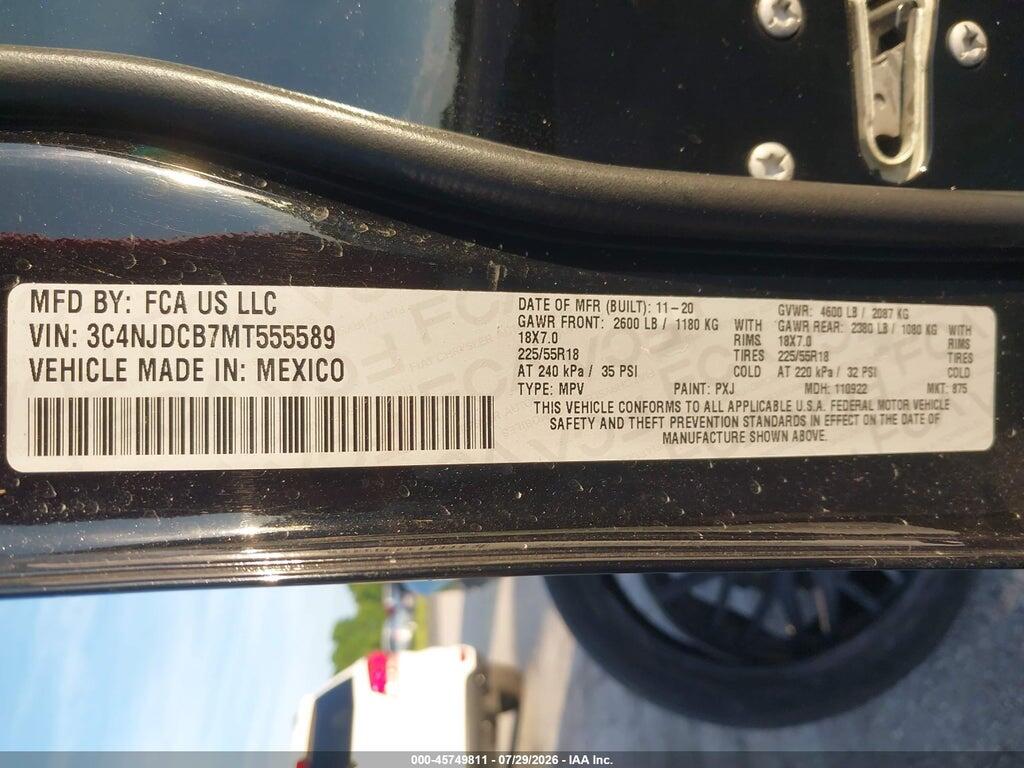 3C4NJDCB7MT555589 2021 JEEP COMPASS photo no. 9