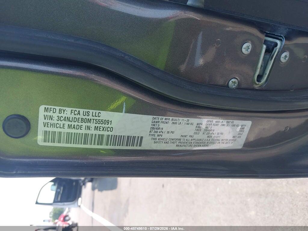 3C4NJDEB0MT555091 2021 JEEP COMPASS photo no. 9