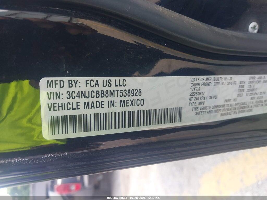 3C4NJCBB8MT538926 2021 JEEP COMPASS photo no. 9