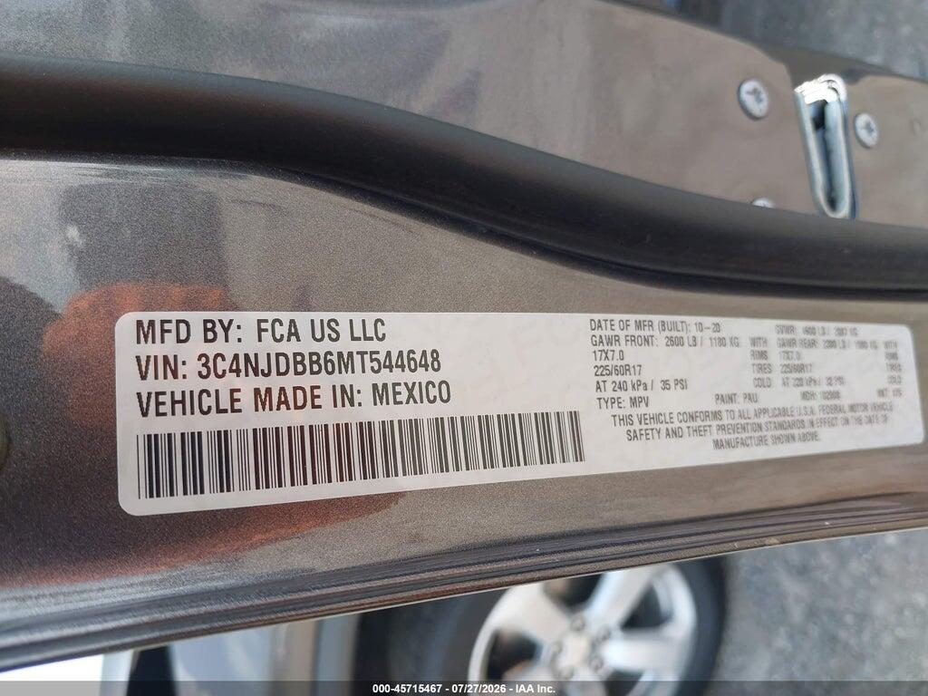 3C4NJDBB6MT544648 2021 JEEP COMPASS photo no. 9