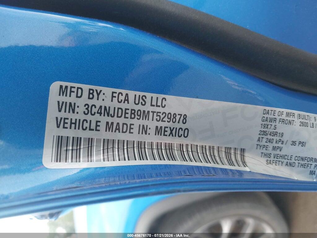 3C4NJDEB9MT529878 2021 JEEP COMPASS photo no. 9