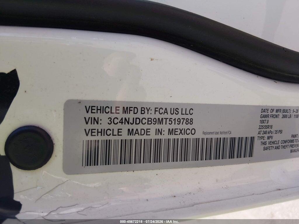 3C4NJDCB9MT519788 2021 JEEP COMPASS photo no. 9