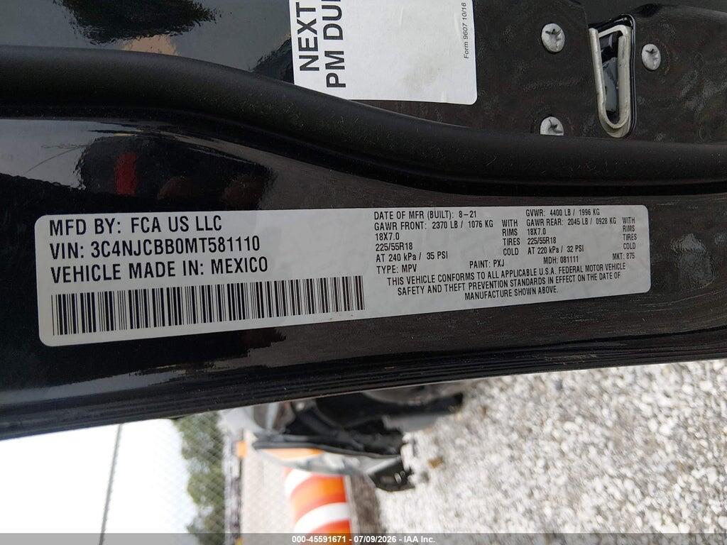 3C4NJCBB0MT581110 2021 JEEP COMPASS photo no. 8