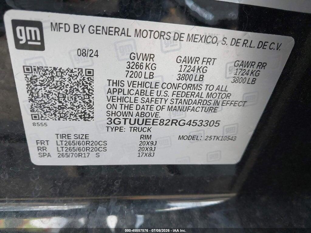 3GTUUEE82RG453305 2024 GMC SIERRA 1500 photo no. 9
