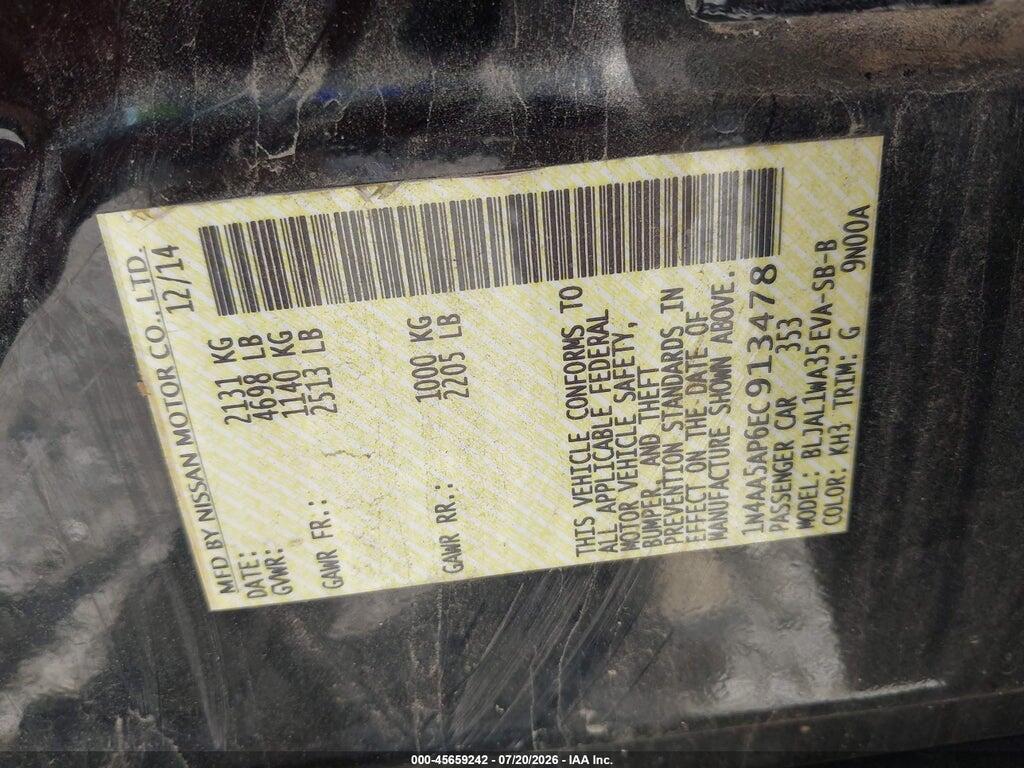 1N4AA5AP6EC913478 2014 NISSAN MAXIMA photo no. 9