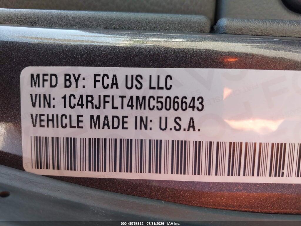 1C4RJFLT4MC506643 2021 JEEP GRAND CHEROKEE photo no. 9