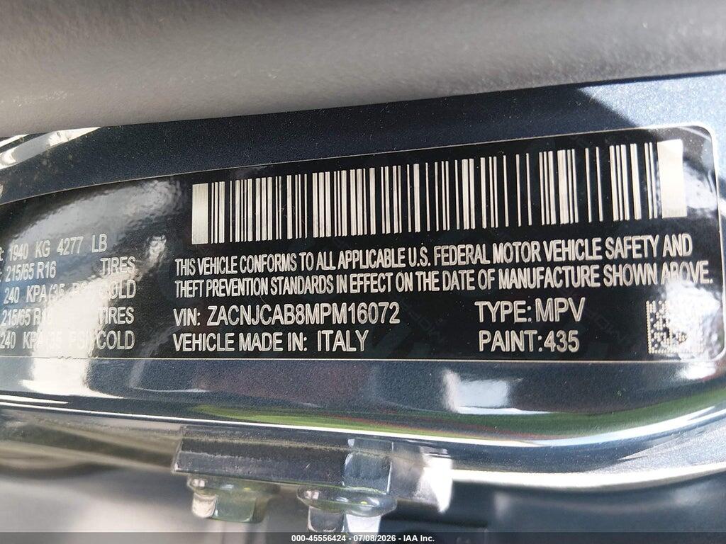 ZACNJCAB8MPM16072 2021 JEEP RENEGADE photo no. 9