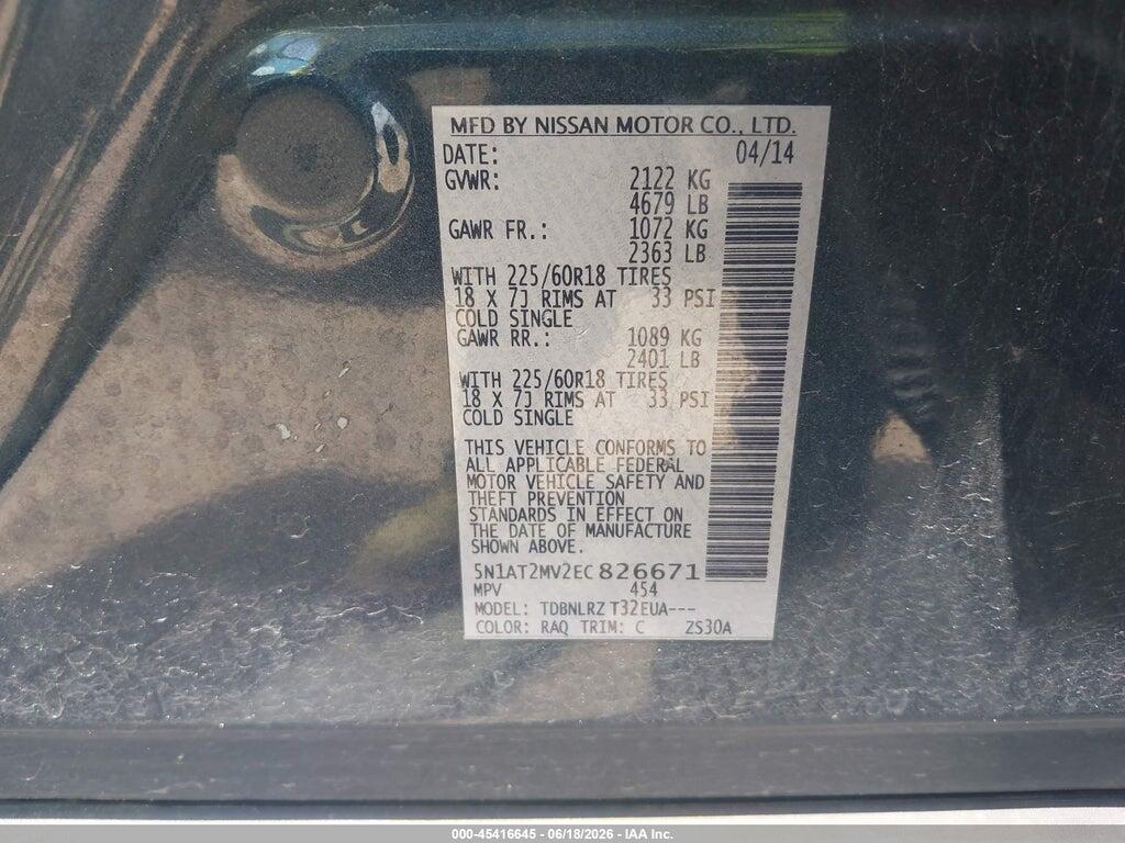 5N1AT2MV2EC826671 2014 NISSAN ROGUE photo no. 9