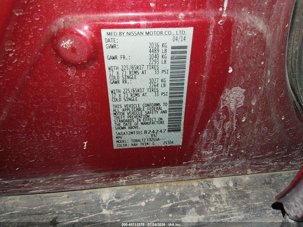 5N1AT2MT3EC824247 2014 NISSAN ROGUE photo no. 9