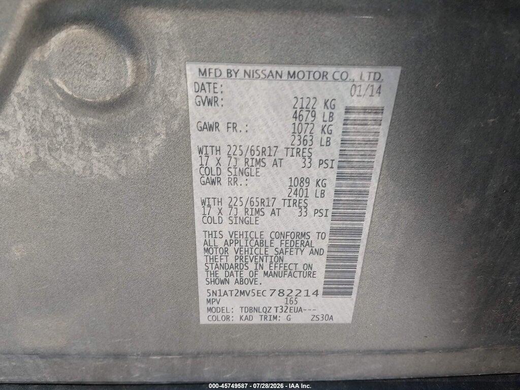 5N1AT2MV5EC782214 2014 NISSAN ROGUE photo no. 9