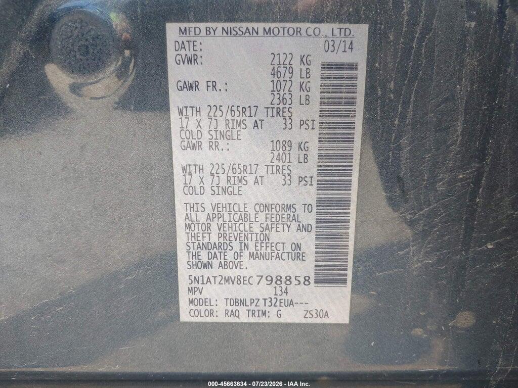 5N1AT2MV8EC798858 2014 NISSAN ROGUE photo no. 9