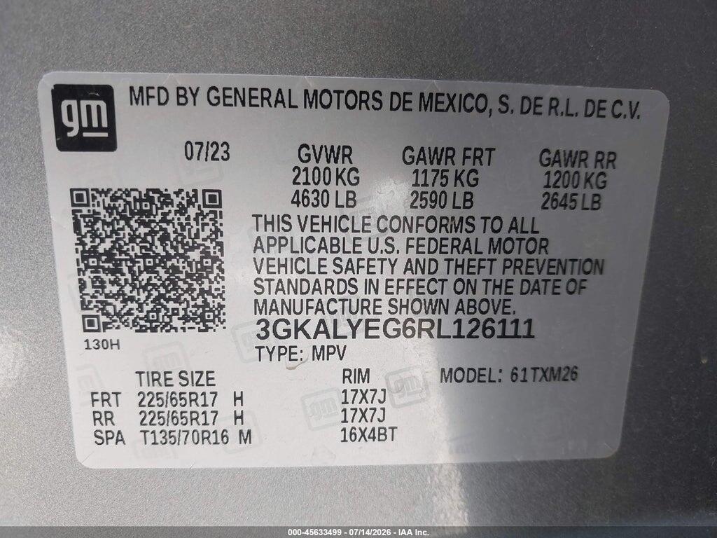 3GKALYEG6RL126111 2024 GMC TERRAIN photo no. 9