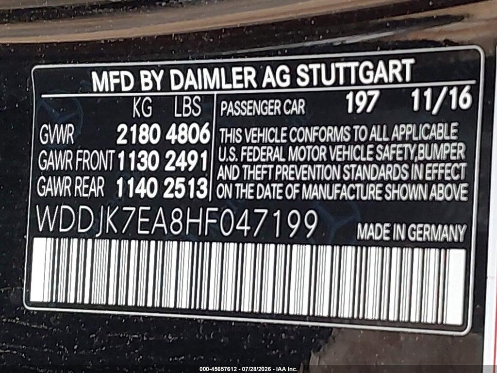 WDDJK7EA8HF047199 2017 MERCEDES-BENZ AMG SL 63 photo no. 9