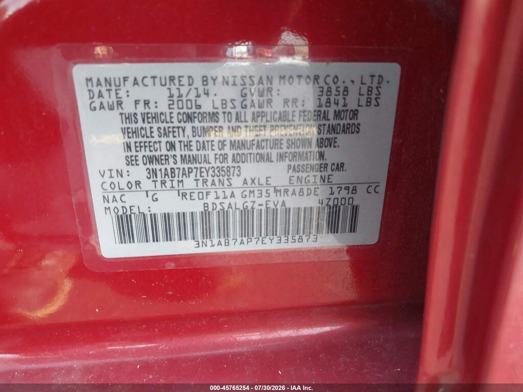 3N1AB7AP7EY335873 2014 NISSAN SENTRA photo no. 9