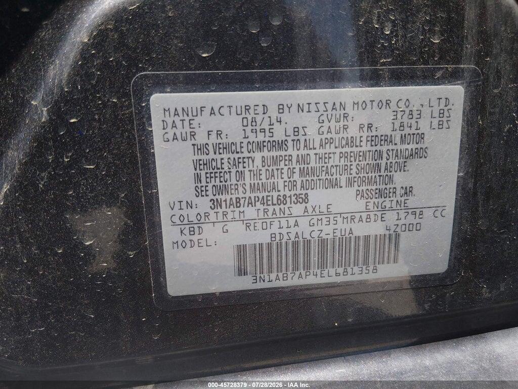 3N1AB7AP4EL681358 2014 NISSAN SENTRA photo no. 9