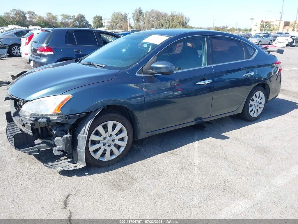 3N1AB7AP7EL640299 2014 NISSAN SENTRA photo no. 2
