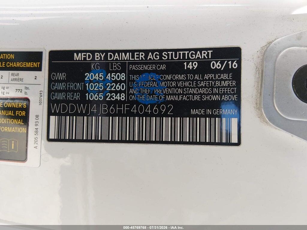 WDDWJ4JB6HF404692 2017 MERCEDES-BENZ C 300 photo no. 9