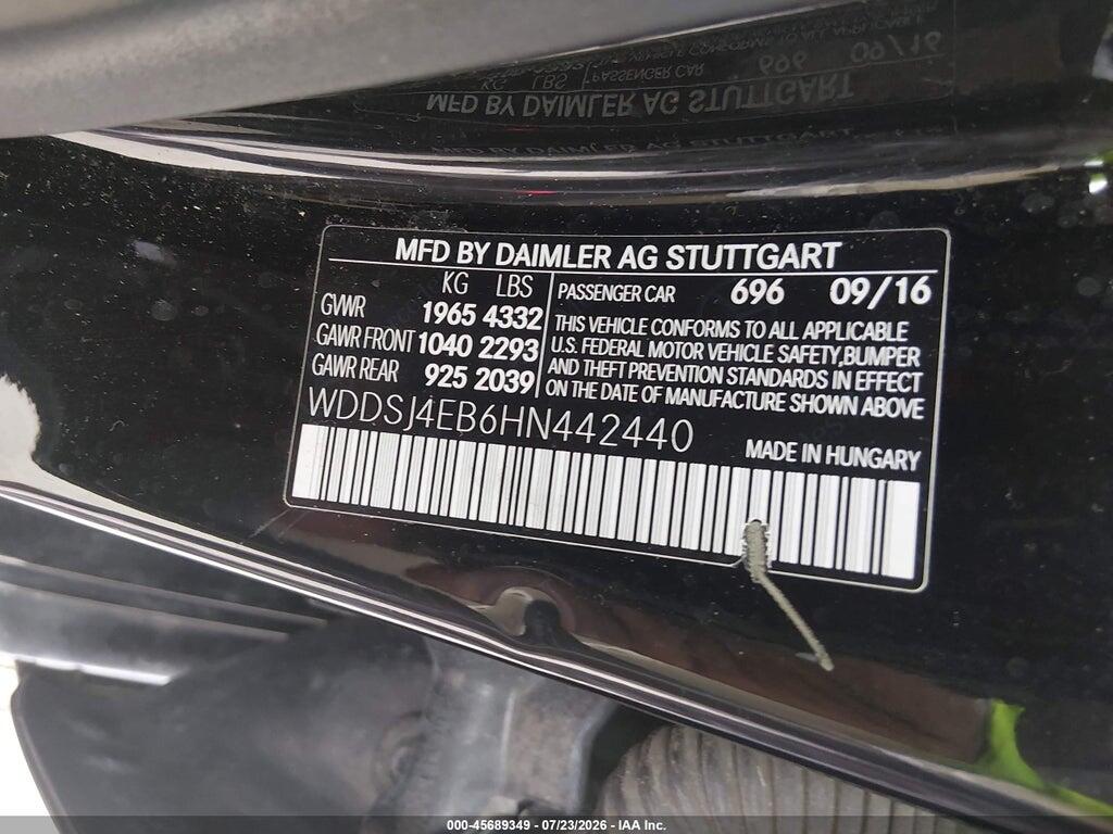 WDDSJ4EB6HN442440 2017 MERCEDES-BENZ CLA 250 photo no. 9