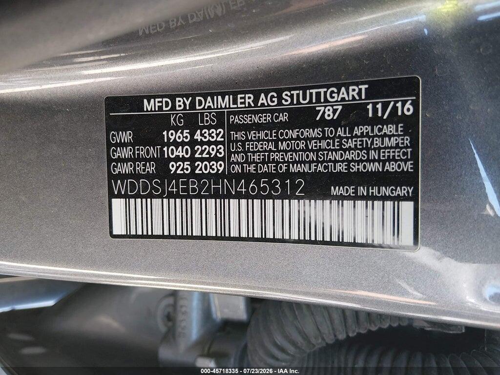 WDDSJ4EB2HN465312 2017 MERCEDES-BENZ CLA 250 photo no. 9