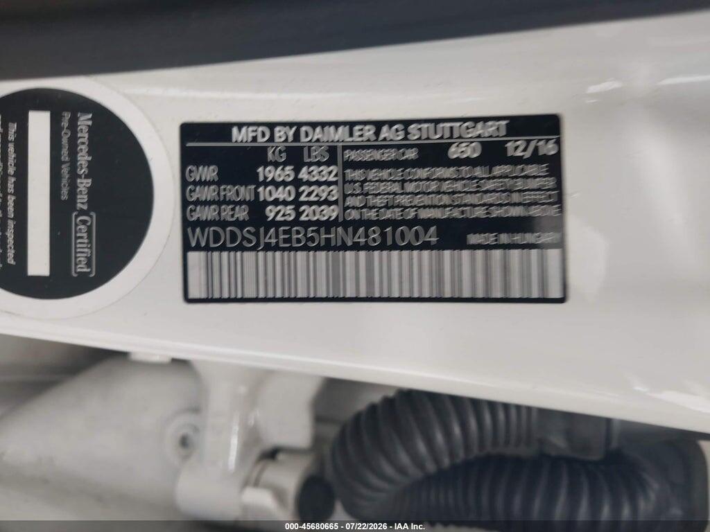 WDDSJ4EB5HN481004 2017 MERCEDES-BENZ CLA 250 photo no. 9