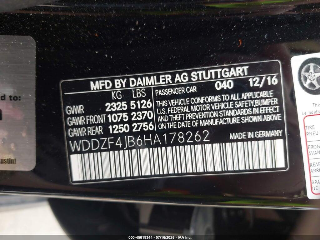 WDDZF4JB6HA178262 2017 MERCEDES-BENZ E 300 photo no. 9