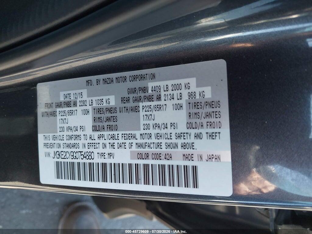 JM3KE2CY9G0754880 2016 MAZDA CX-5 photo no. 9