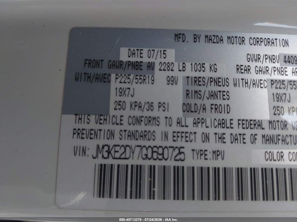 JM3KE2DY7G0690725 2016 MAZDA CX-5 photo no. 9