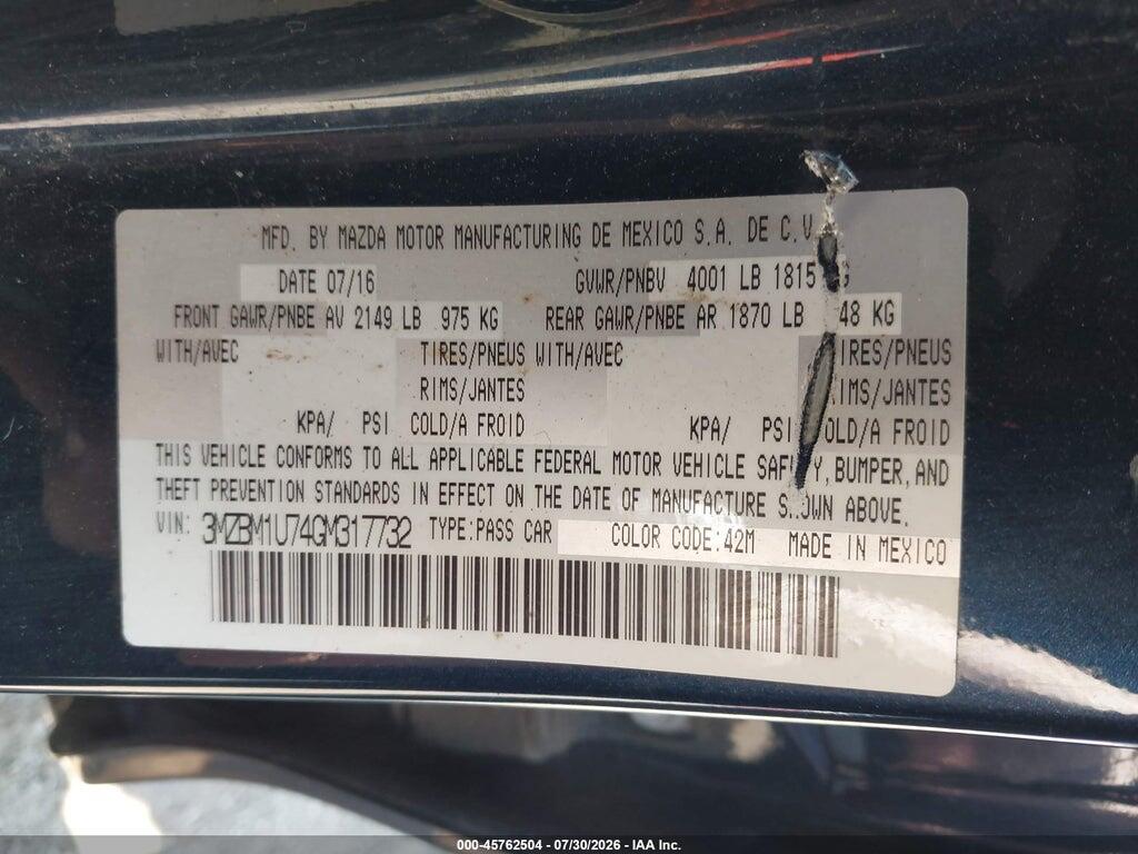 3MZBM1U74GM317732 2016 MAZDA MAZDA3 photo no. 9
