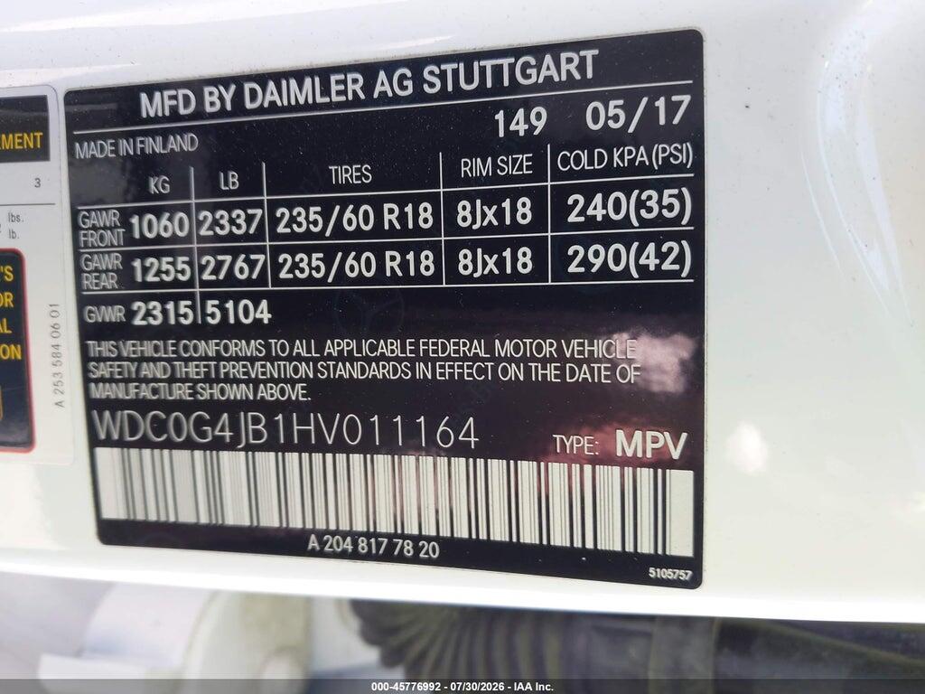 WDC0G4JB1HV011164 2017 MERCEDES-BENZ GLC 300 photo no. 9
