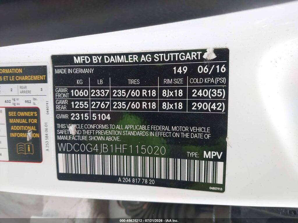 WDC0G4JB1HF115020 2017 MERCEDES-BENZ GLC 300 photo no. 9