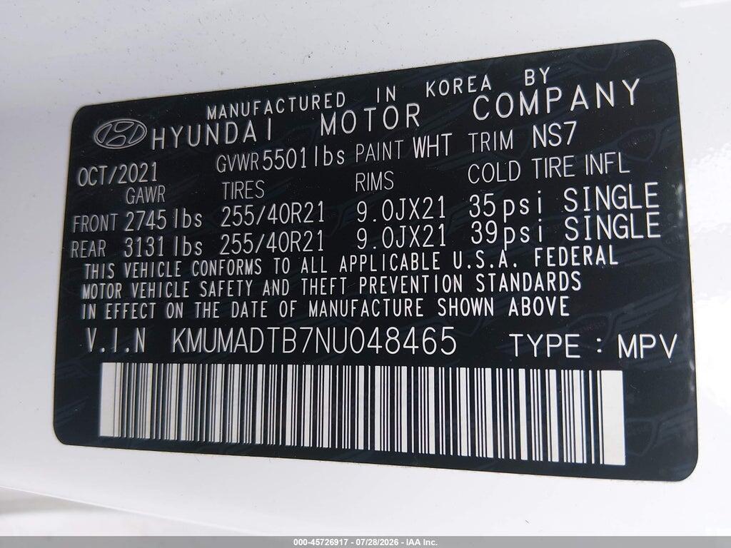 KMUMADTB7NU048465 2022 GENESIS GV70 photo no. 9