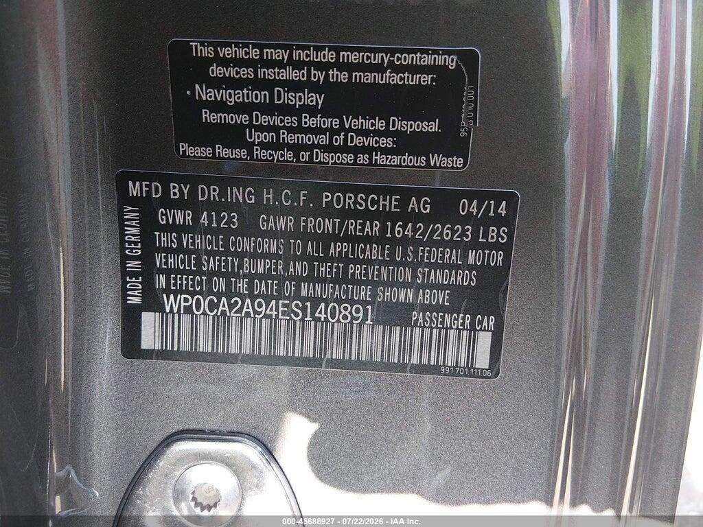 WP0CA2A94ES140891 2014 PORSCHE 911 photo no. 9