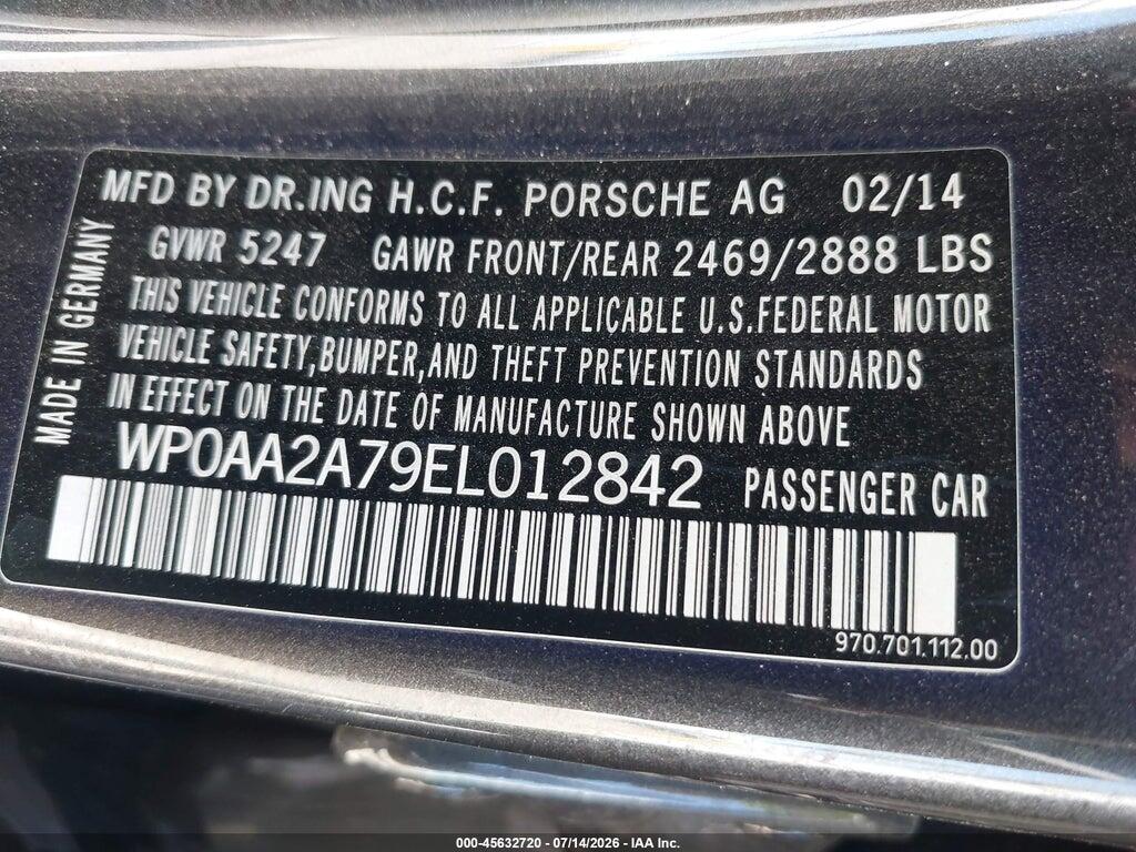 WP0AA2A79EL012842 2014 PORSCHE PANAMERA photo no. 9