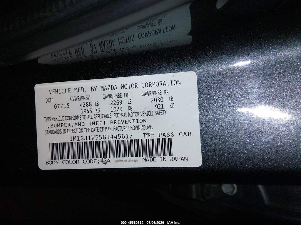 JM1GJ1W55G1445617 2016 MAZDA MAZDA6 photo no. 9