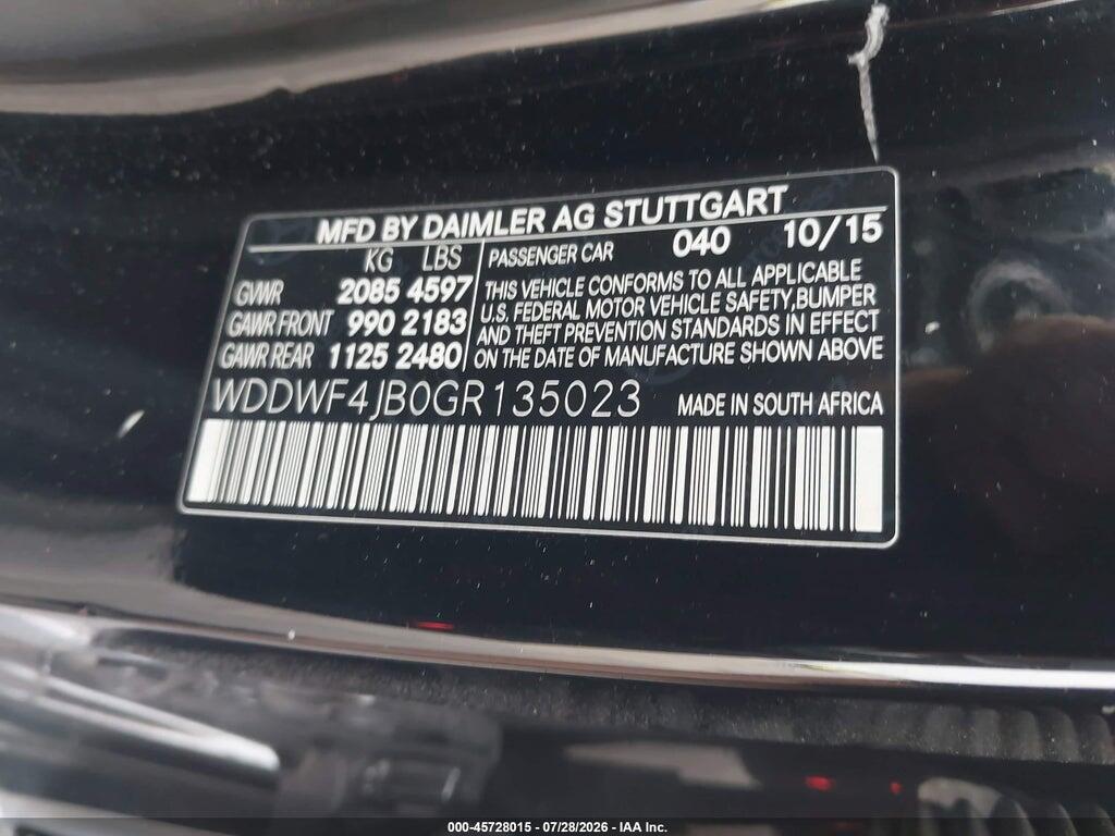 WDDWF4JB0GR135023 2016 MERCEDES-BENZ C 300 photo no. 9