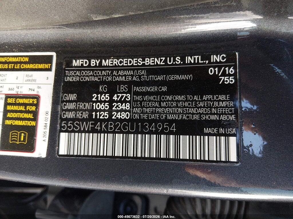 55SWF4KB2GU134954 2016 MERCEDES-BENZ C 300 photo no. 9