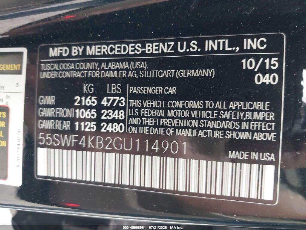 55SWF4KB2GU114901 2016 MERCEDES-BENZ C 300 photo no. 9