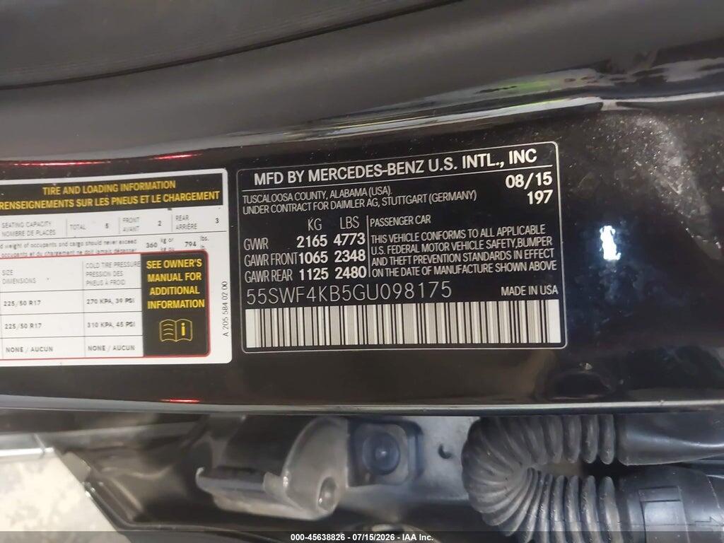 55SWF4KB5GU098175 2016 MERCEDES-BENZ C 300 photo no. 9