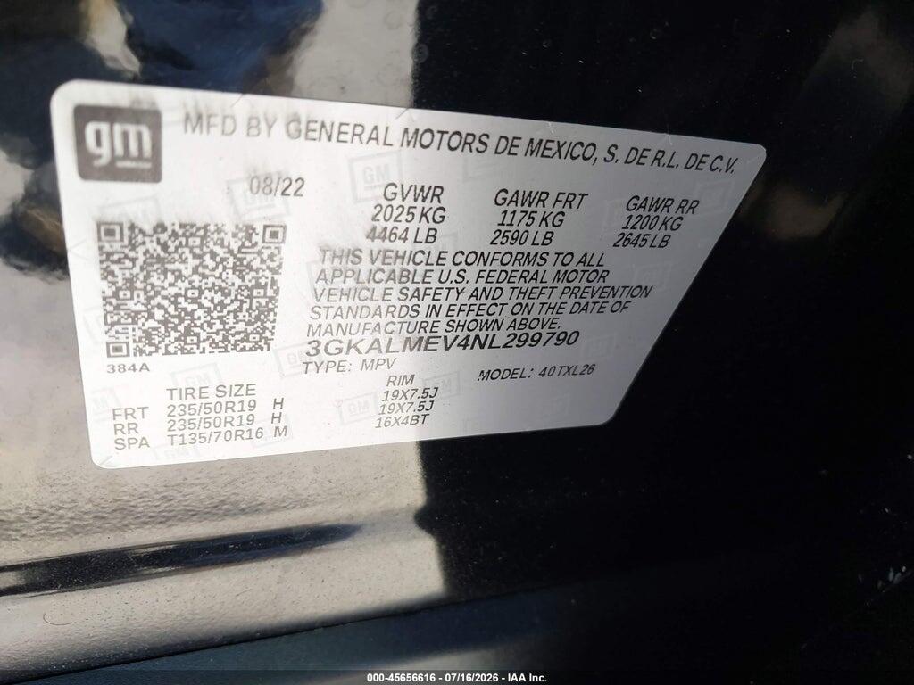 3GKALMEV4NL299790 2022 GMC TERRAIN photo no. 9