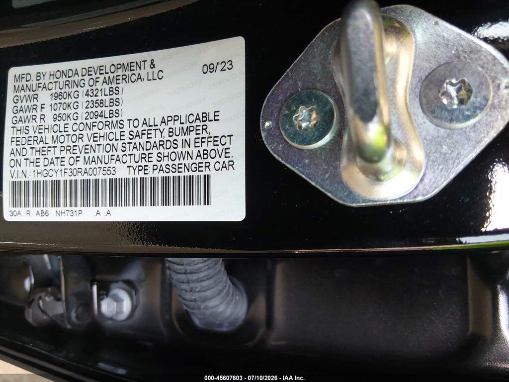 1HGCY1F30RA007553 2024 HONDA ACCORD photo no. 9