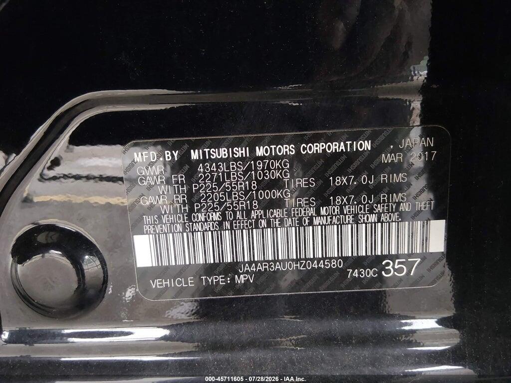 JA4AR3AU0HZ044580 2017 MITSUBISHI OUTLANDER SPORT photo no. 9