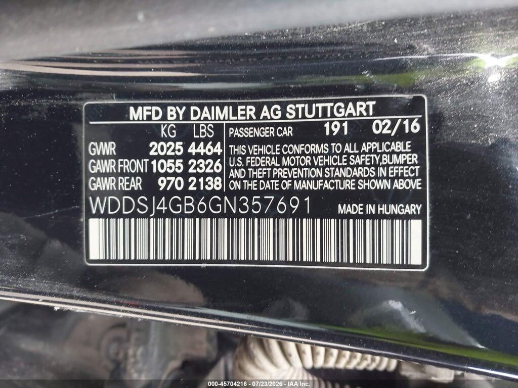 WDDSJ4GB6GN357691 2016 MERCEDES-BENZ CLA 250 photo no. 9