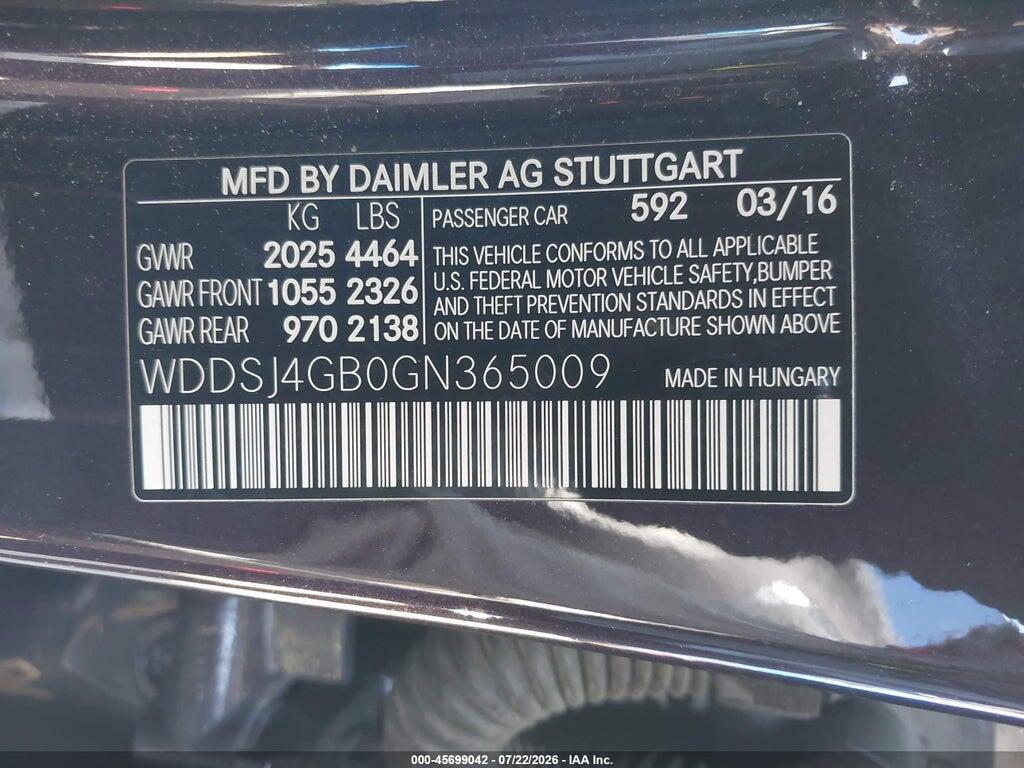 WDDSJ4GB0GN365009 2016 MERCEDES-BENZ CLA 250 photo no. 9