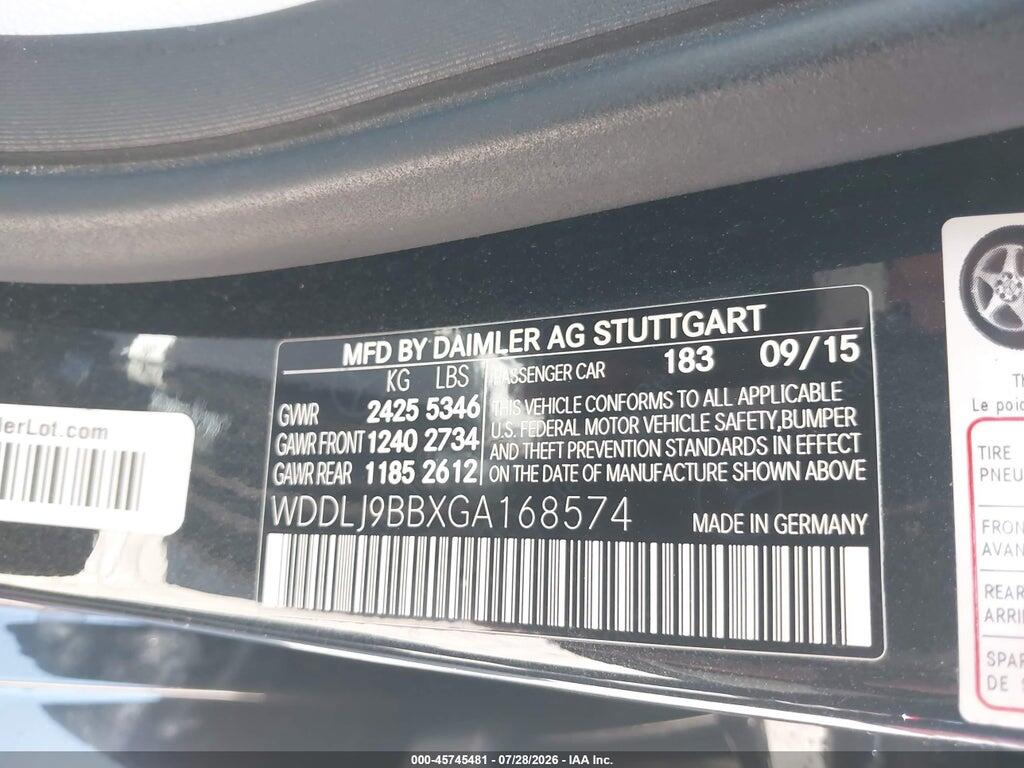 WDDLJ9BBXGA168574 2016 MERCEDES-BENZ CLS 550 photo no. 9