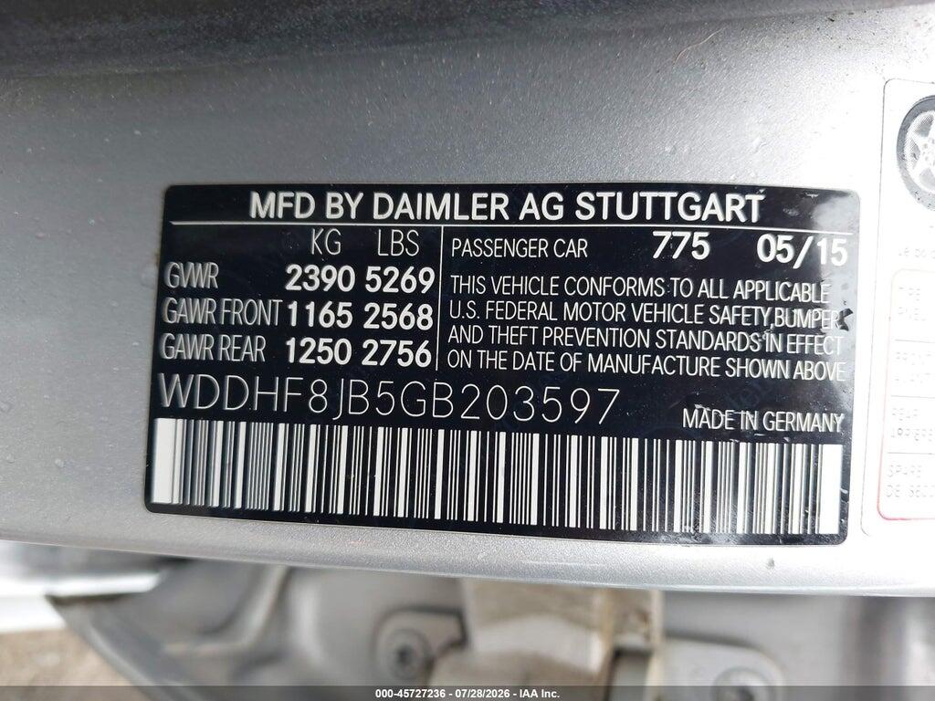 WDDHF8JB5GB203597 2016 MERCEDES-BENZ E 350 photo no. 9